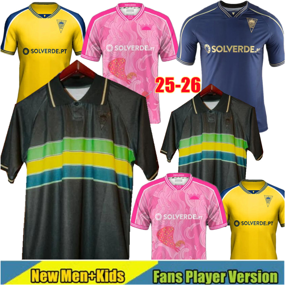 24 25 Estoril Praia Holsgrove Soccer Jerseys 2025 2026 Guitane Marques Home Away 3rd 4th Xeka Boma Football Shirts Alvaro Pina Short Sleeve Begraoui Uniforms