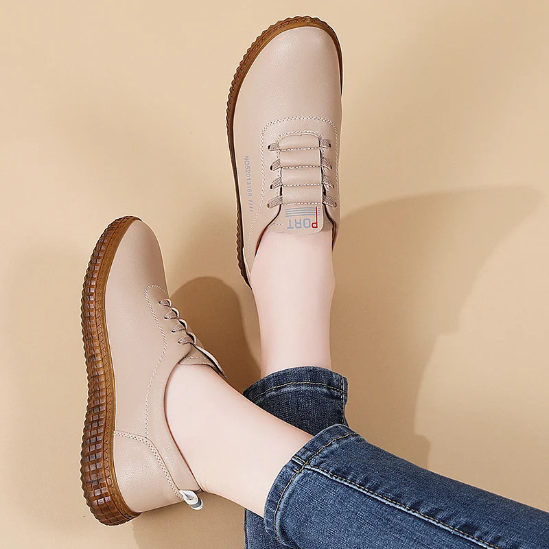 100 cowhide Womens Leather shoes large size casual sports Fashion Lightness vulcanized sneakers 251121