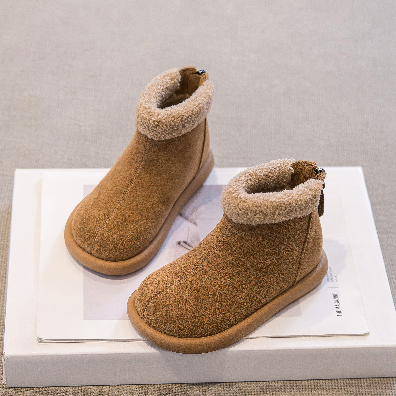 New designer shoes Girls Winter Cotton Boots New Children Girls Short Boots Leather Boots Thickened Cotton Shoes Baby Snow Boots Plus Velvet