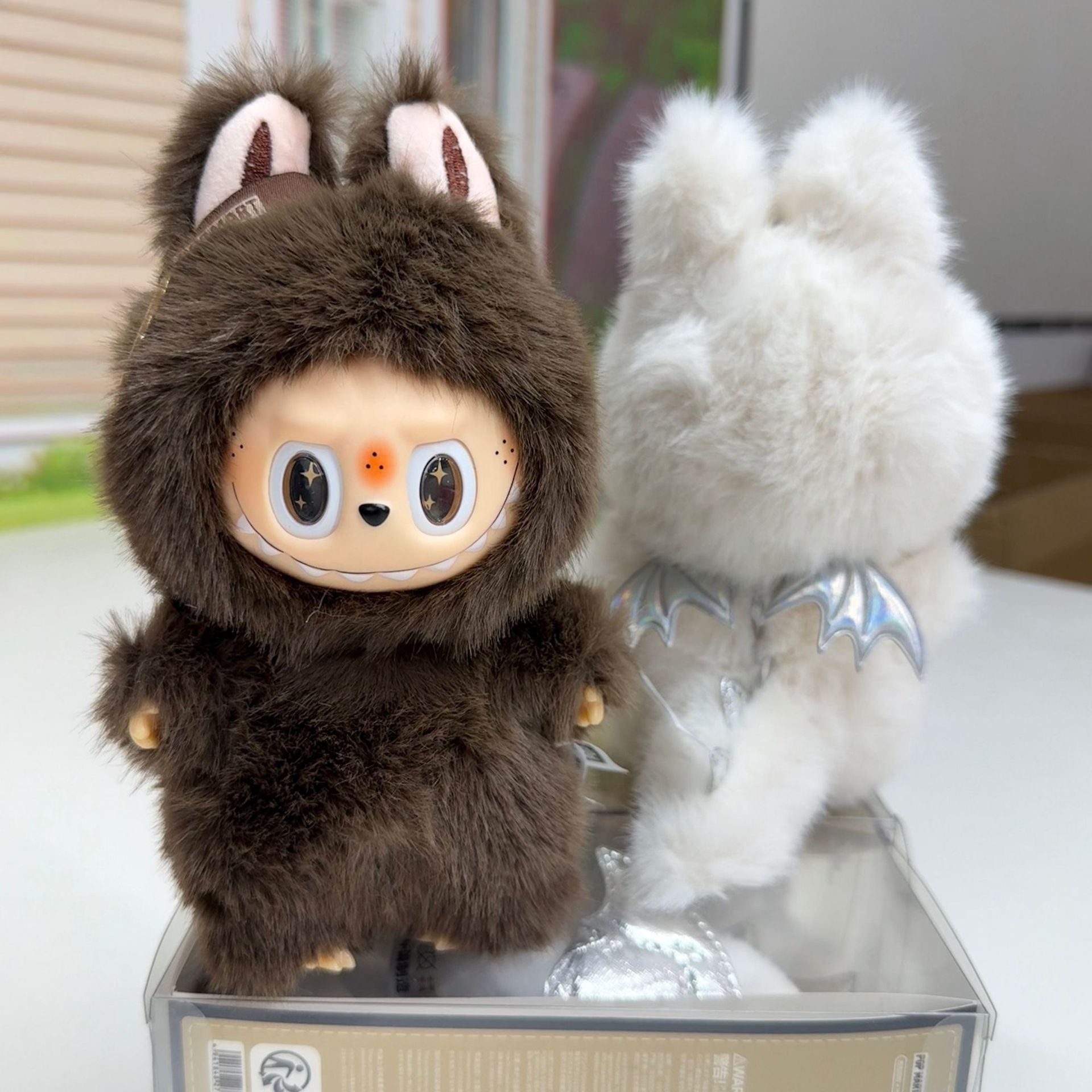 Zimomo Chief Angel Labubus In Clouds Large Vinyl Face Doll Big Baby ChildrenS Toy Festival Birthday Gift 20cm