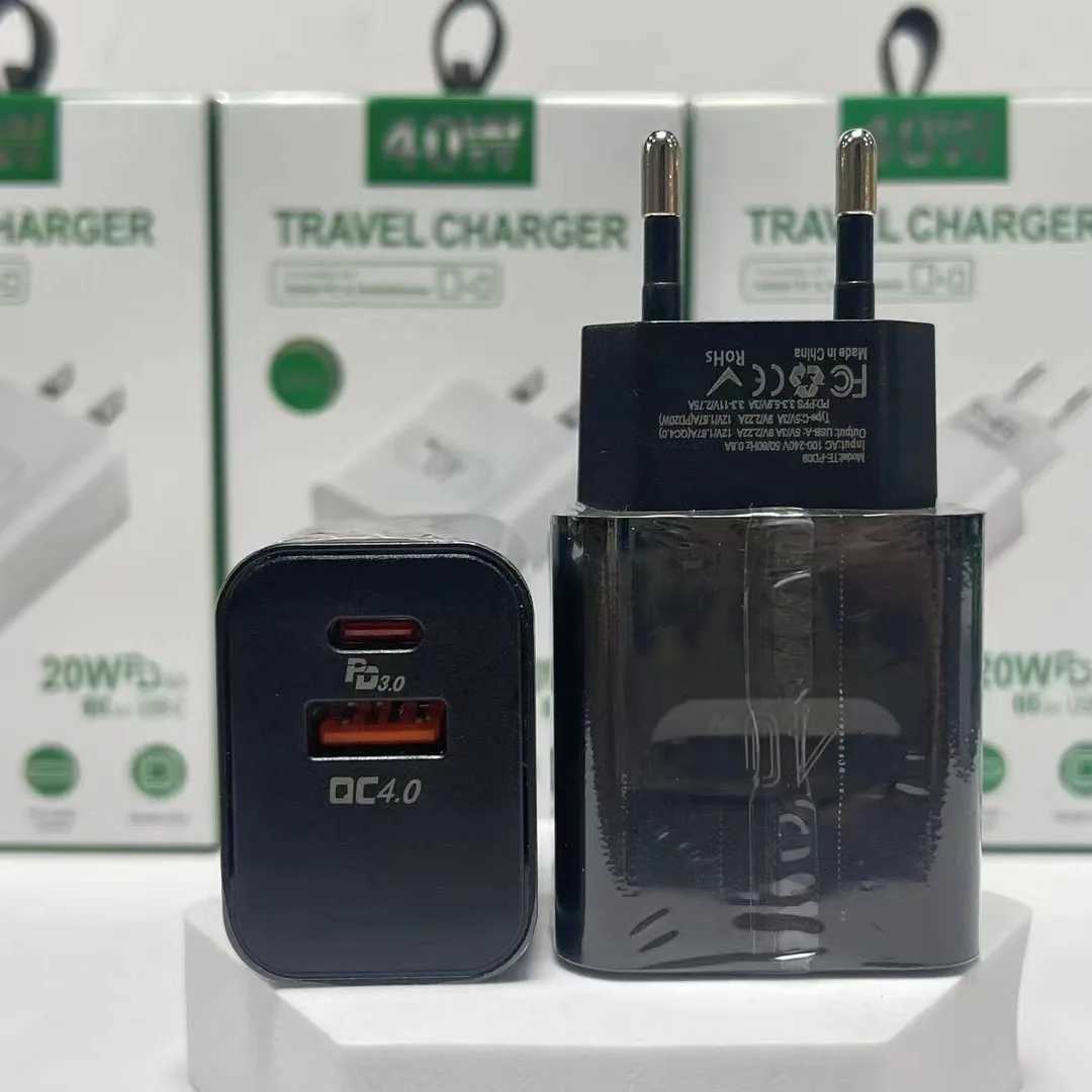 40W USB-C Fast Charger Adapter PD Wall Charger block PD QC 40 PPS Dual Port Type C Charger for iPhone Xiai Y251120
