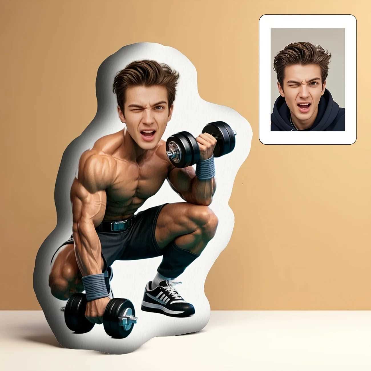 Personzed portrait customized fun s sofa decoration cushions artificial intelligence face changing creative gifts C251121