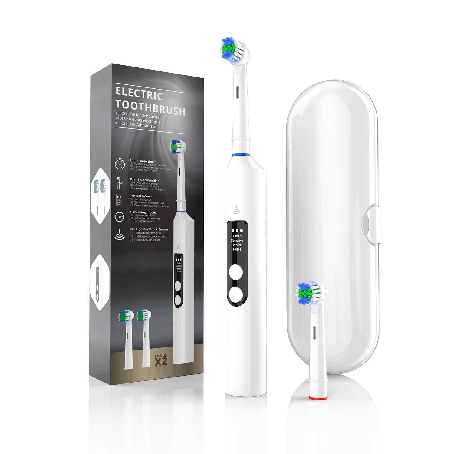Wireless Charging Soft Bristle Fully Automatic Intelligent Electric Toothbrush Head Rotating Adult Model Pressure Sensing C251121