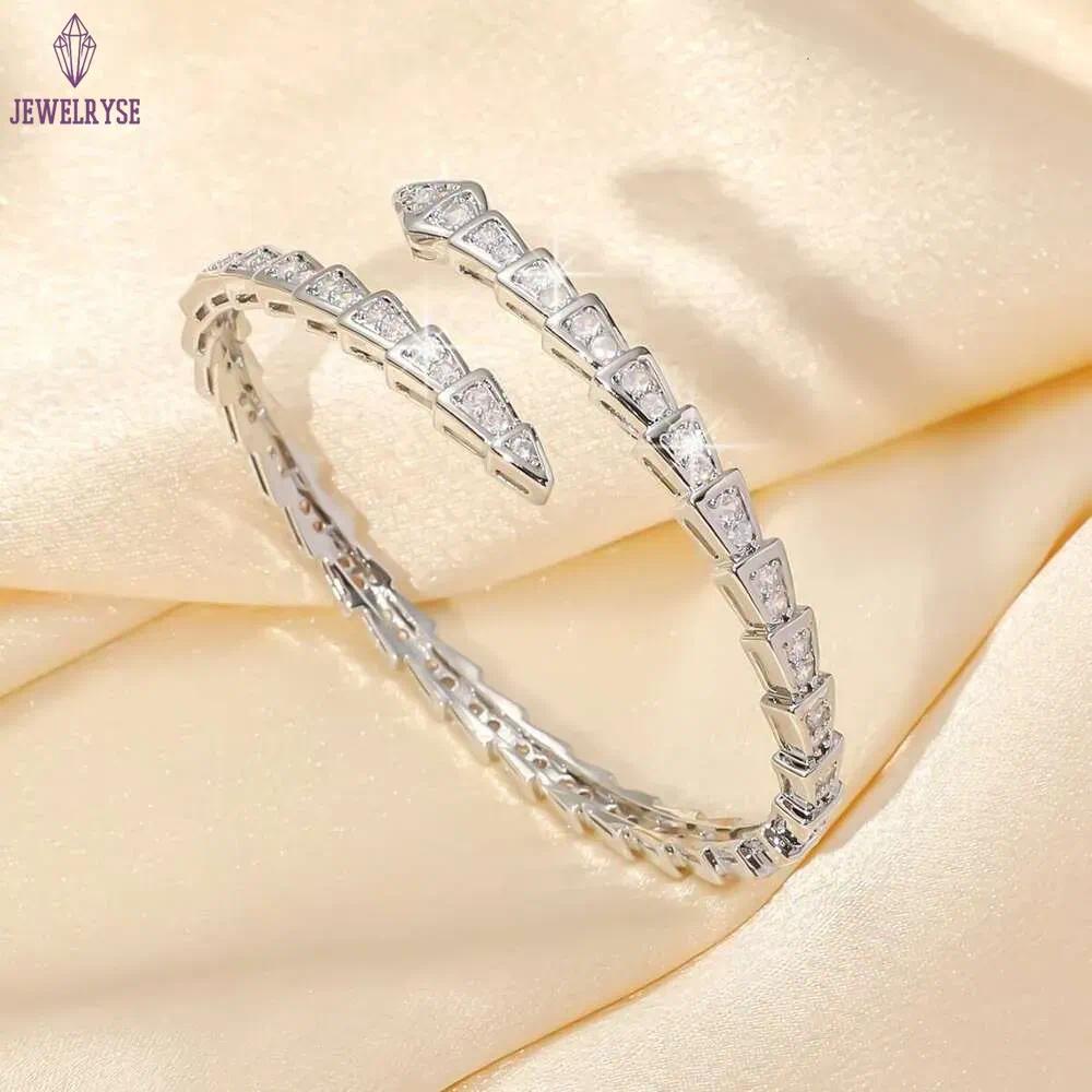 DH collections Women's Popular Round Diamond Full Zircon Bracelet, Ladies' Light Luxury Temperament Circular Bangle, Cross - border Best - s