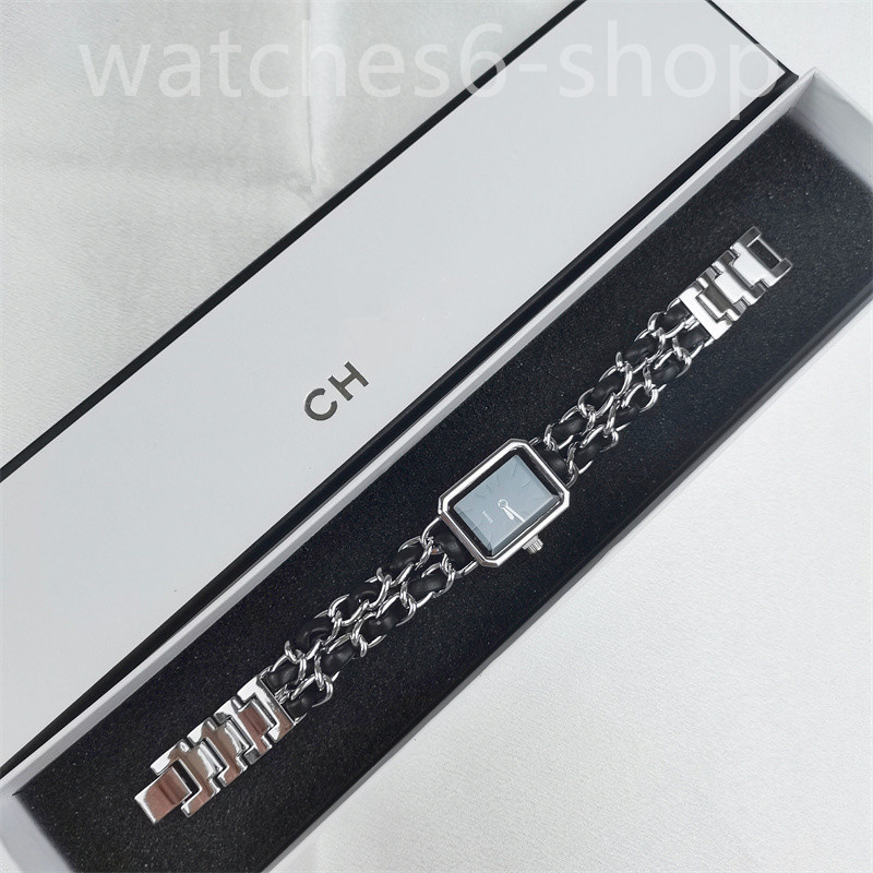 Fashin Brand Women Square Clock Minimalist Waterproof Quartz Ladies Clock Brown Leather Casual Simple Female Wrist Watches CH