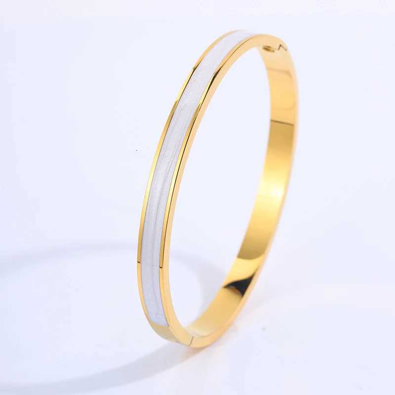 Gold Plated Designer Jewelry Stainless Steel Bangle Bracelet Accessories for Women Womens Bracelets Woman Bangles 2025 TrendW251121