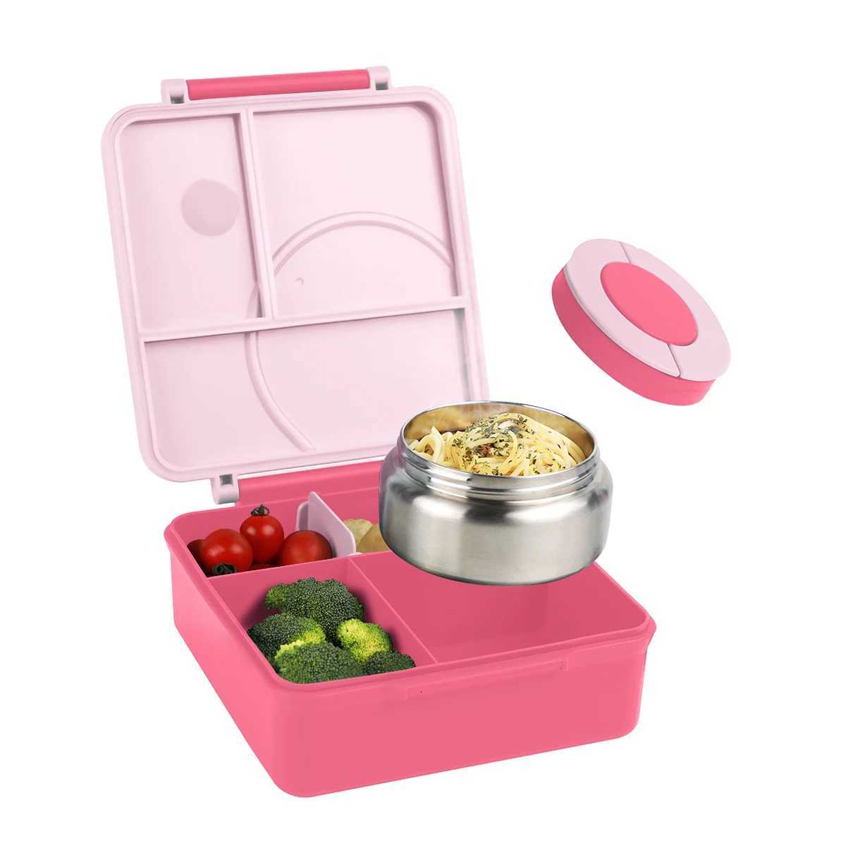 Four-Grid Lunch Box With Insulated Soup For Teenagers And Workers At School Canteen Back SchoolM251121