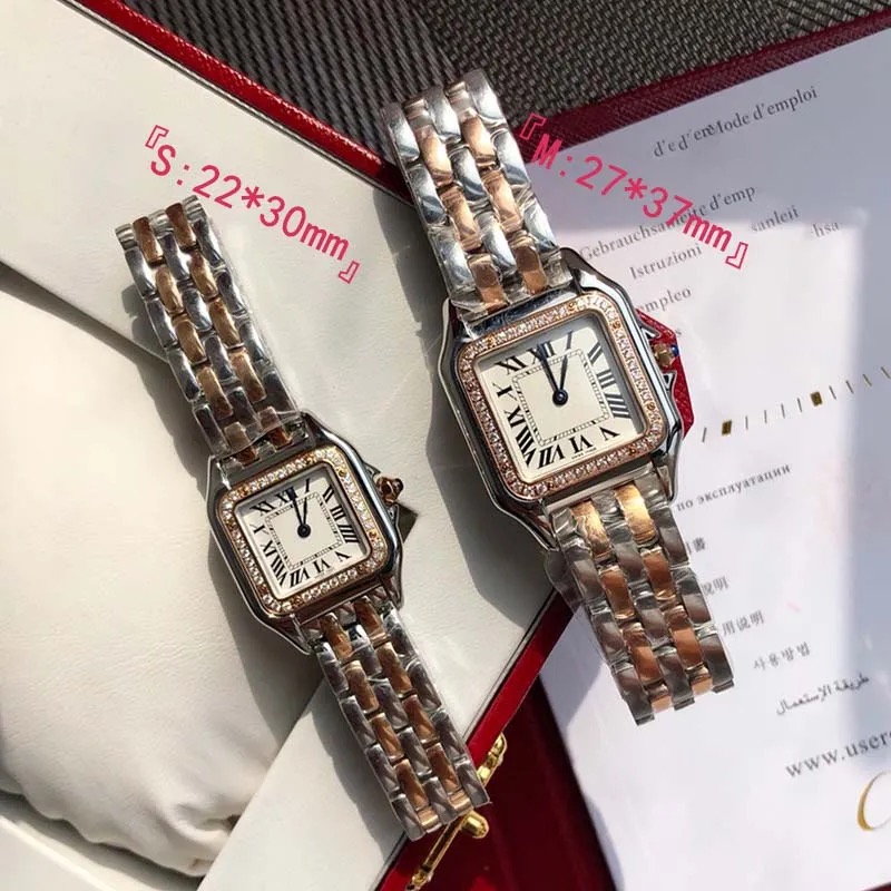 top AAA high-quality women's watch designer watch, square fashionable quartz movement watch, genuine leather strap, stainless steel square moissanite watch gift