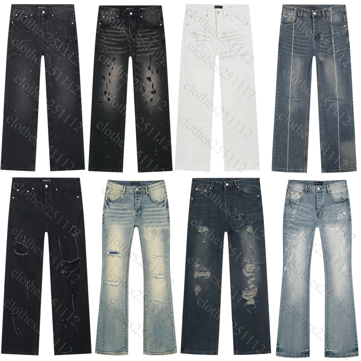 men jeans for mens designer jean shorts man baggy joggers luxury high quality holes denim pants casual slim fit jeans retro streetwear casual motorcycle sweatpants