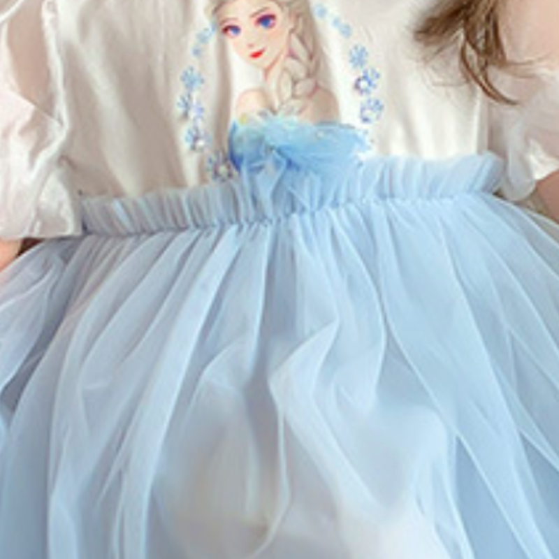 DISNEY kids designer clothes baby designer clothes Frozen Elsa princess Baby summer dress girl summer outfit children dress.