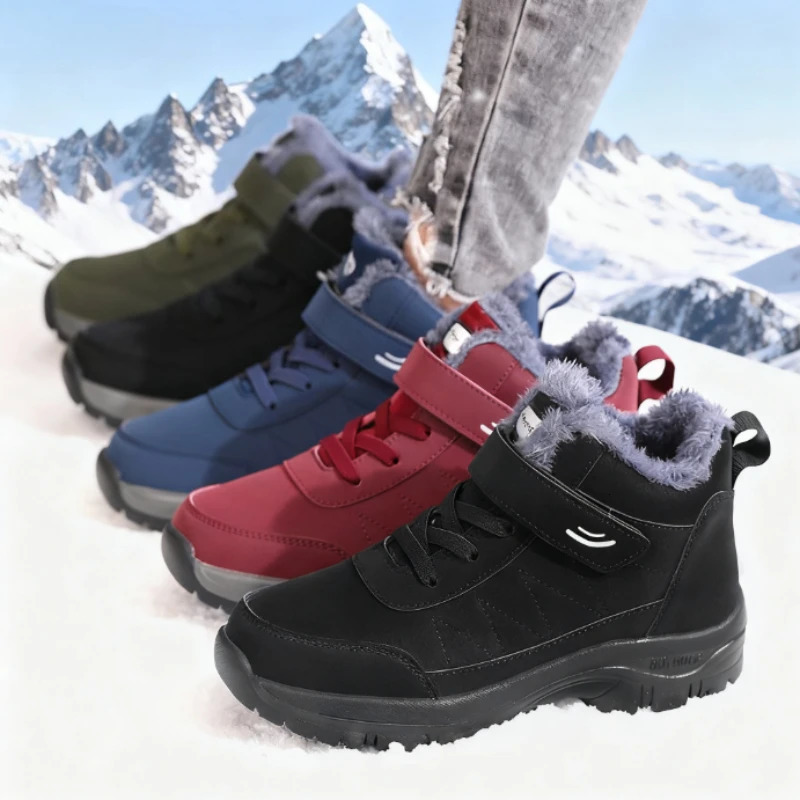 Womens Snow Boots Winter Fleece Thick Anti Slip Wide Last Walking Cotton Shoe FleeceLined Warmth Sneakers for Women 251121