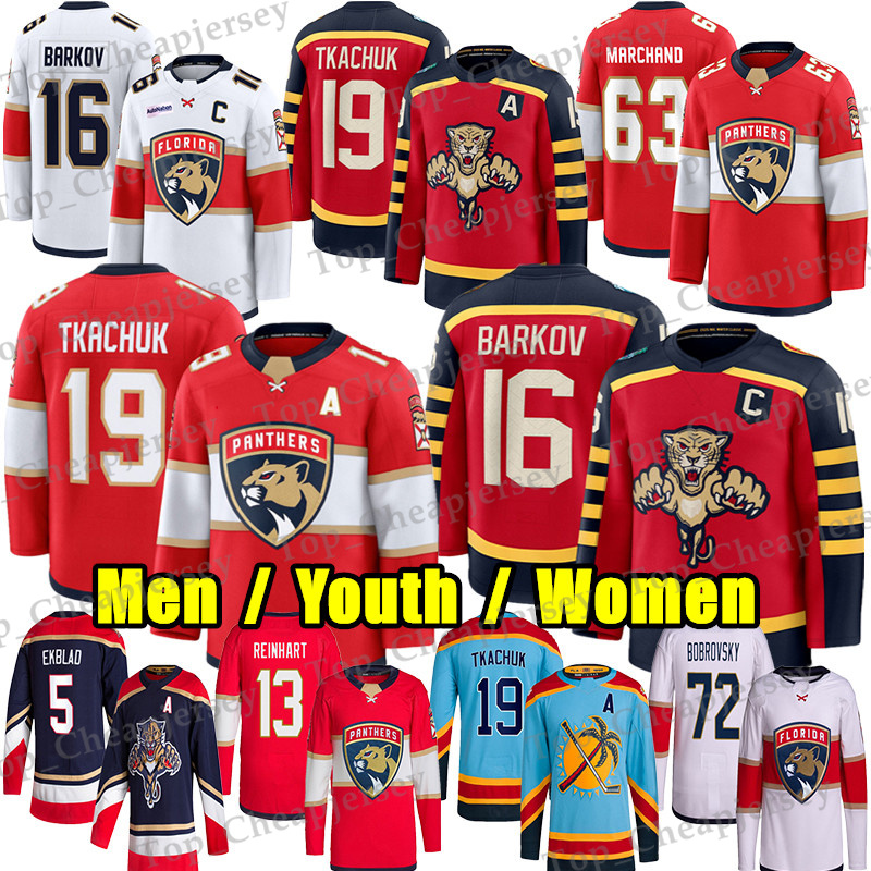 #16 Aleksander Barkov Jersey FloridaS Hockey Jersey Panthers Jersey #19 Matthew Tkachuk Brad Marchand Sam Reinhart Sam Bennett Aaron Ekblad Sergei Bobrovsky jerseys