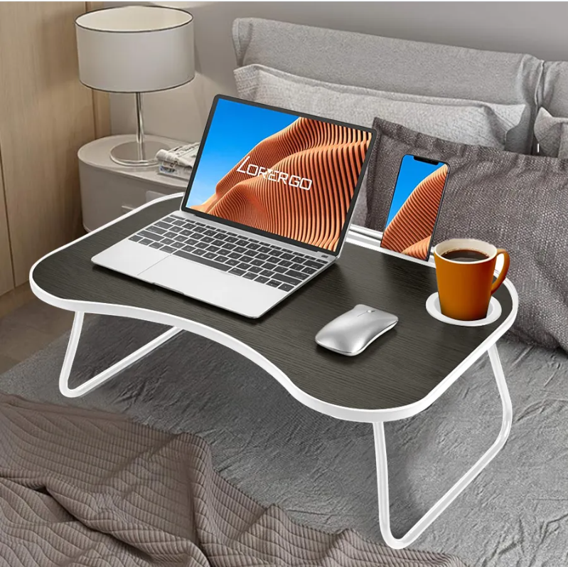 Laptop Bed Desk Foldable Lap Desk Portable Lap Table Laptop Stand with Cup Holder for Working Writing Drawing Eating 23.8*15.8*10IN