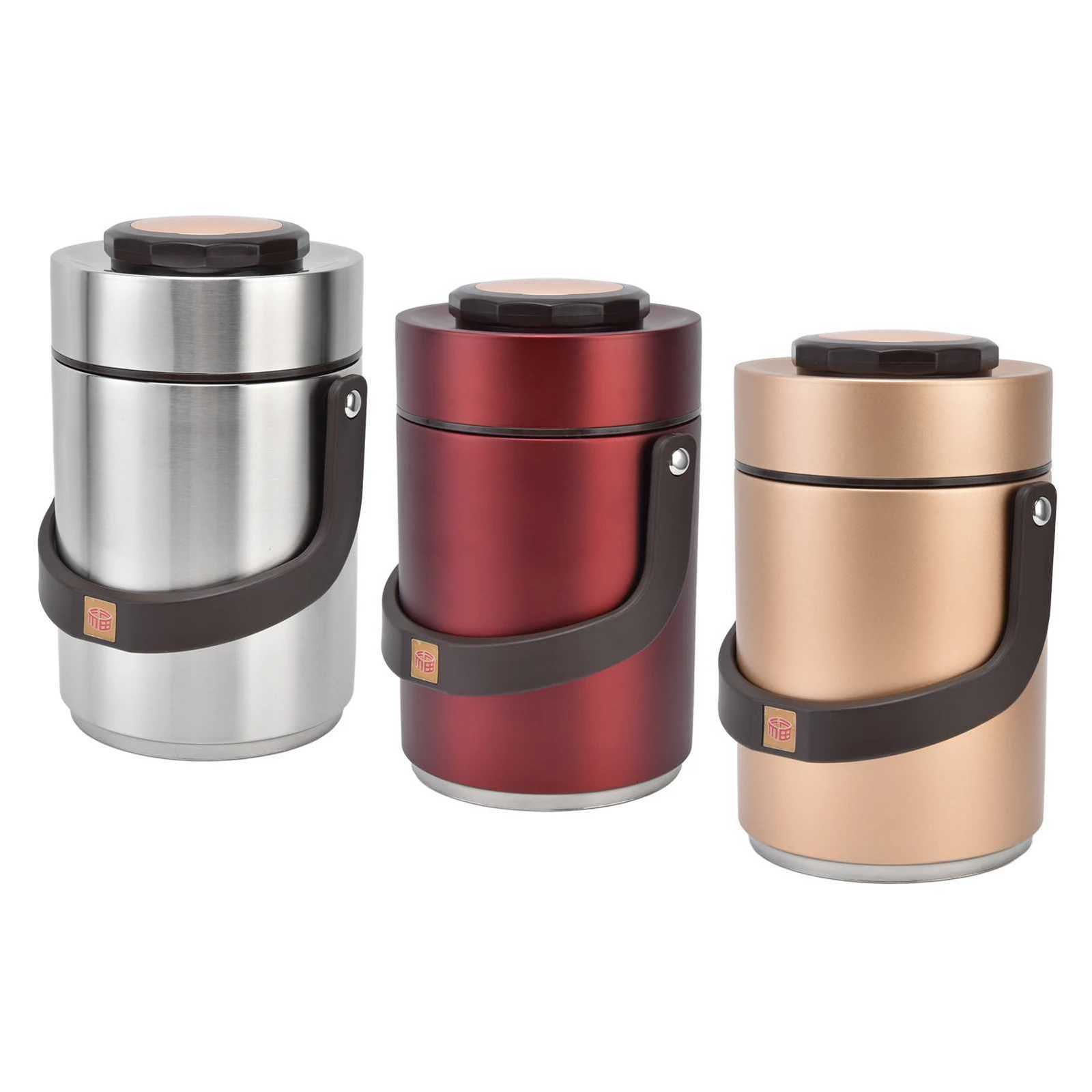 2000ml 304 Stainless Steel Vacuum Insulation Lunch Box Portable 3 Layer Vacuum Insulated BarrelM251121