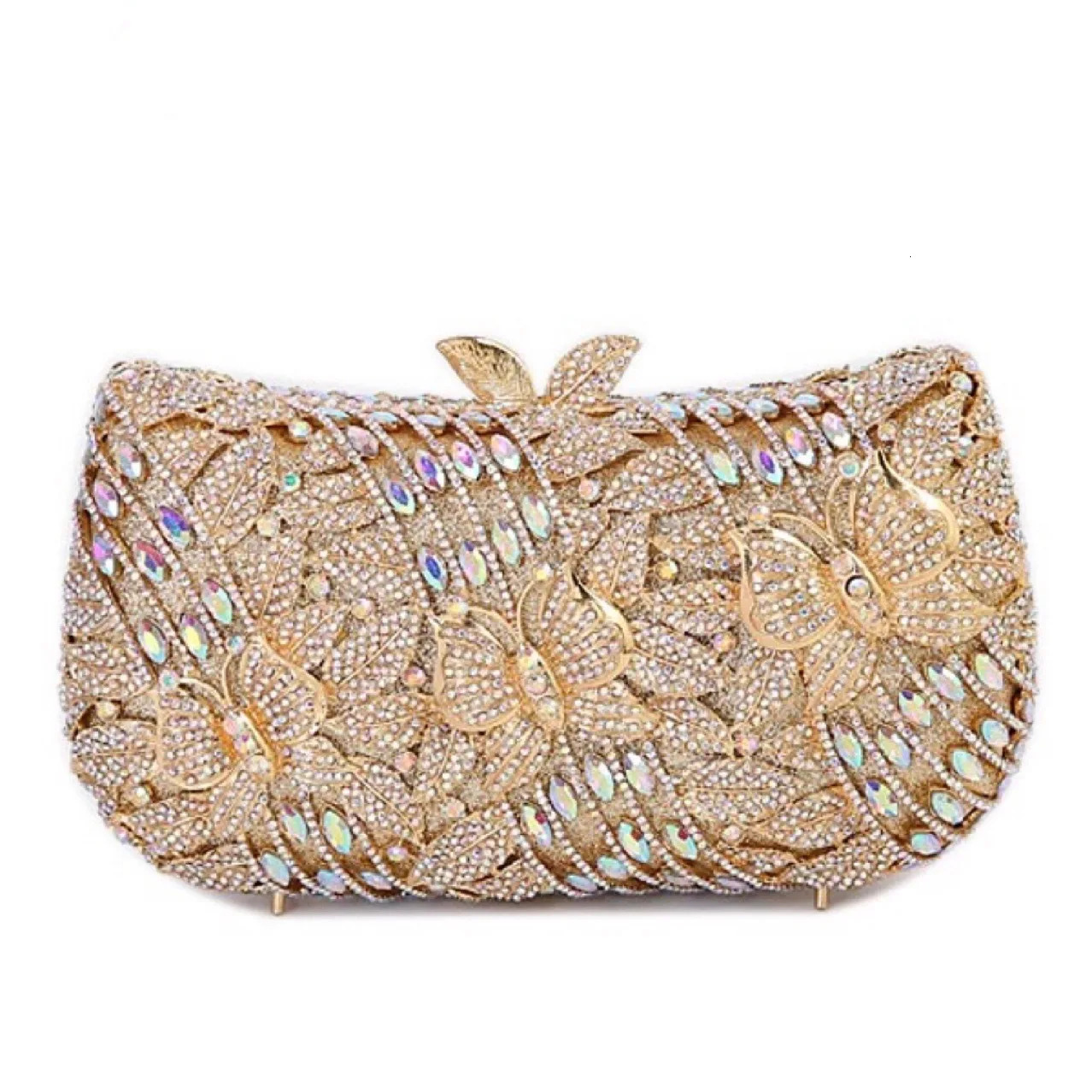 Hollow Out Women Evening Bag Gold Crystal Banquet Handbag y Diamond Clutch Purse Wedding Bride Bags Elegant Dinner 251121