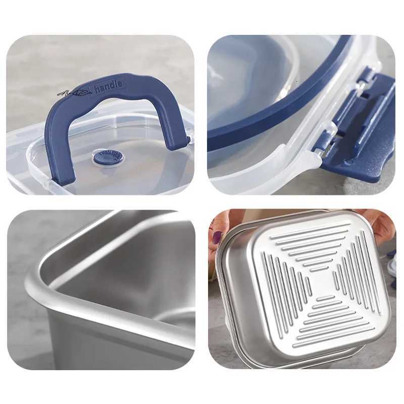 Large Capacity 316 Stainless Steel Lunch Box Sealed Anti-Drip Salad Fruit Food Container for Camping And PicnicsM251121