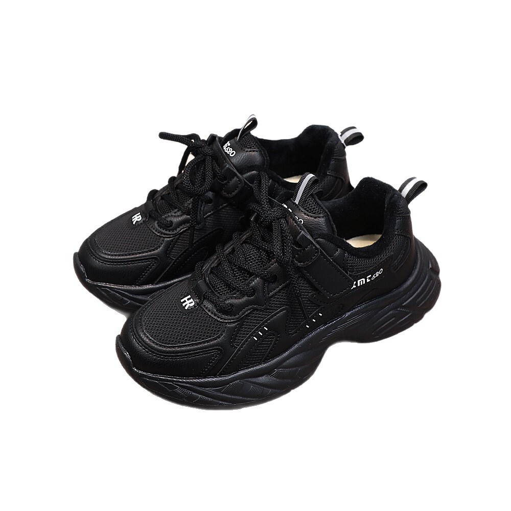 Winter New Cotton Velvet Luminous Shoes Sports Shoes Korean Fashion Trendy Shoes Dad Shoes Casual Children's Shoes