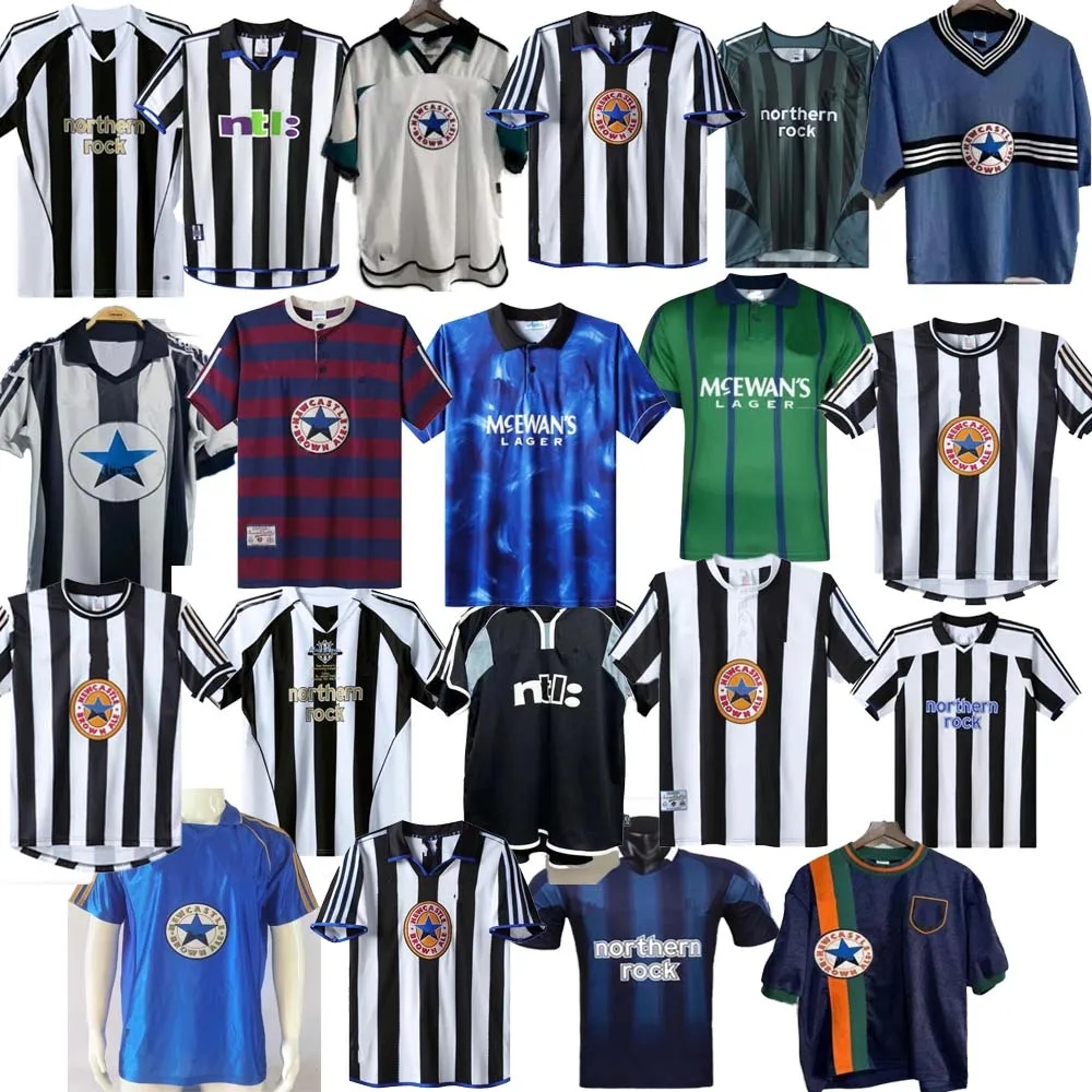 New castleS 95 96 97 99 2000 01 03 04 SHEARER Retro SOCCER jerseys HAMANN SHEARER PINAS 1993 1980 82 05 2006 UNITED OWEN classic FOOTBALL SHIRTS NEwcaslTE united