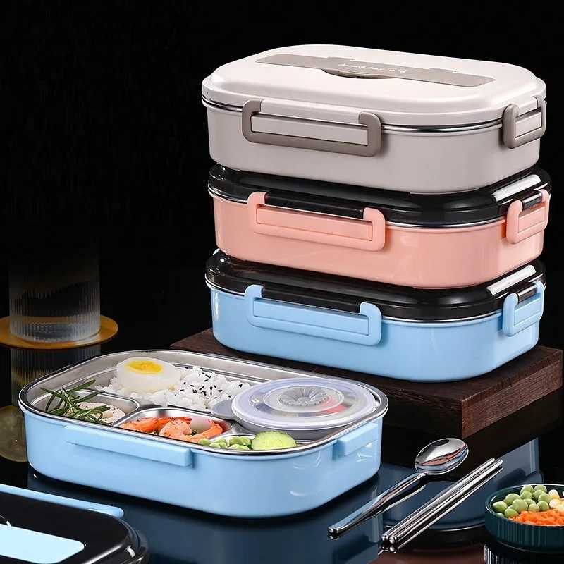 304 Stainless Steel Thermos Thermal Lunch Box Kid Adult Bento Boxs Leakproof Japanese Style Food Container PortableM251121