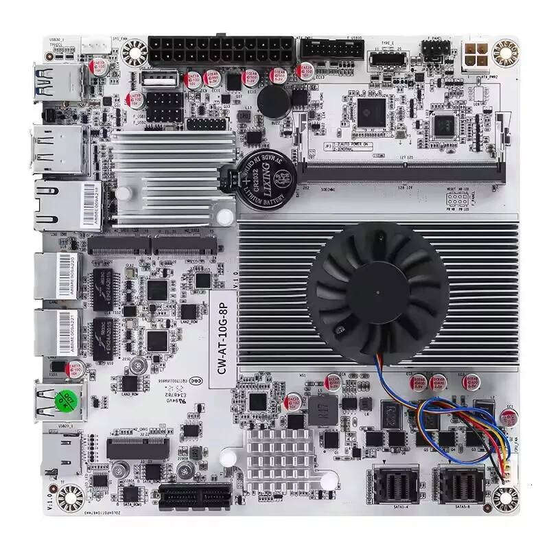 8-Bay 10G NAS Motherboard Intel N150 N100 i3-N305 110G 225G LANs 2NVMe 2SFF-8643 to 8SATA Firewall Mainboard PCIex1 Type-C