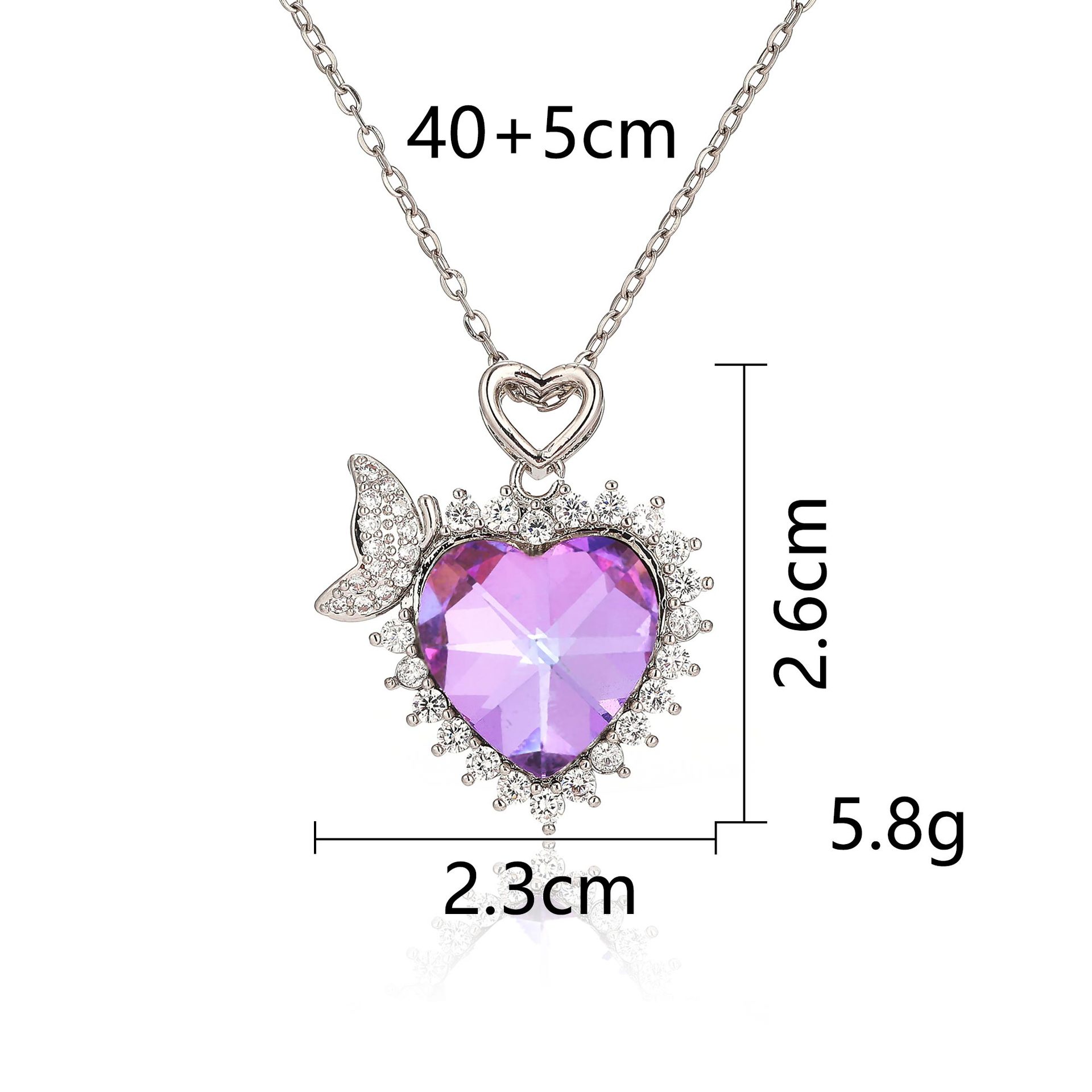 titanium steel Loving Heart Rose moissanite chain designer necklace designer necklace for woman diamond chain luxury jewelry women mens necklace y2k n - view 3