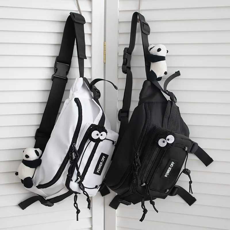 Fashion Punk Hip Hop Tactical Techwear Ch Bag Unisex Motorcycle Sport Waterproof Shoder Crossbody Bag Outdoor Casual Fanny Pack Y251121