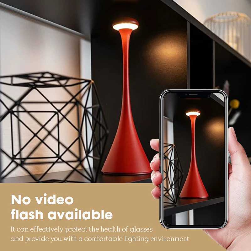 Rechargeable Portable LED Desk Lamp Bedroom Atmosphere Desk Lamp With Touch Function Mushroom Head Desks Lamp C251121