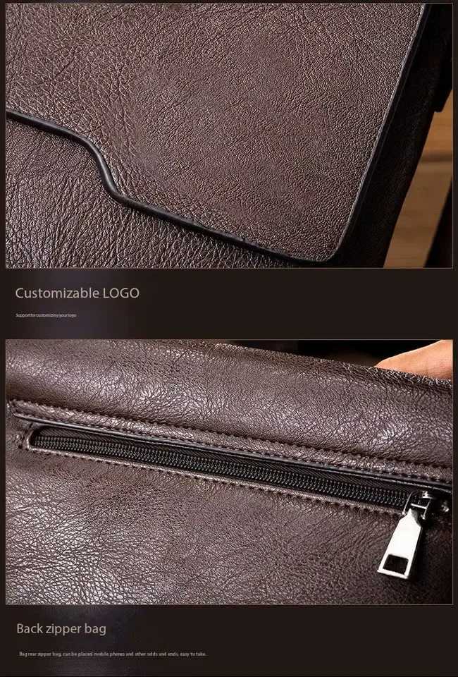 Fashion PU Leather Messenger Bag Lightweight-Business-Ready and Stylish Y251121