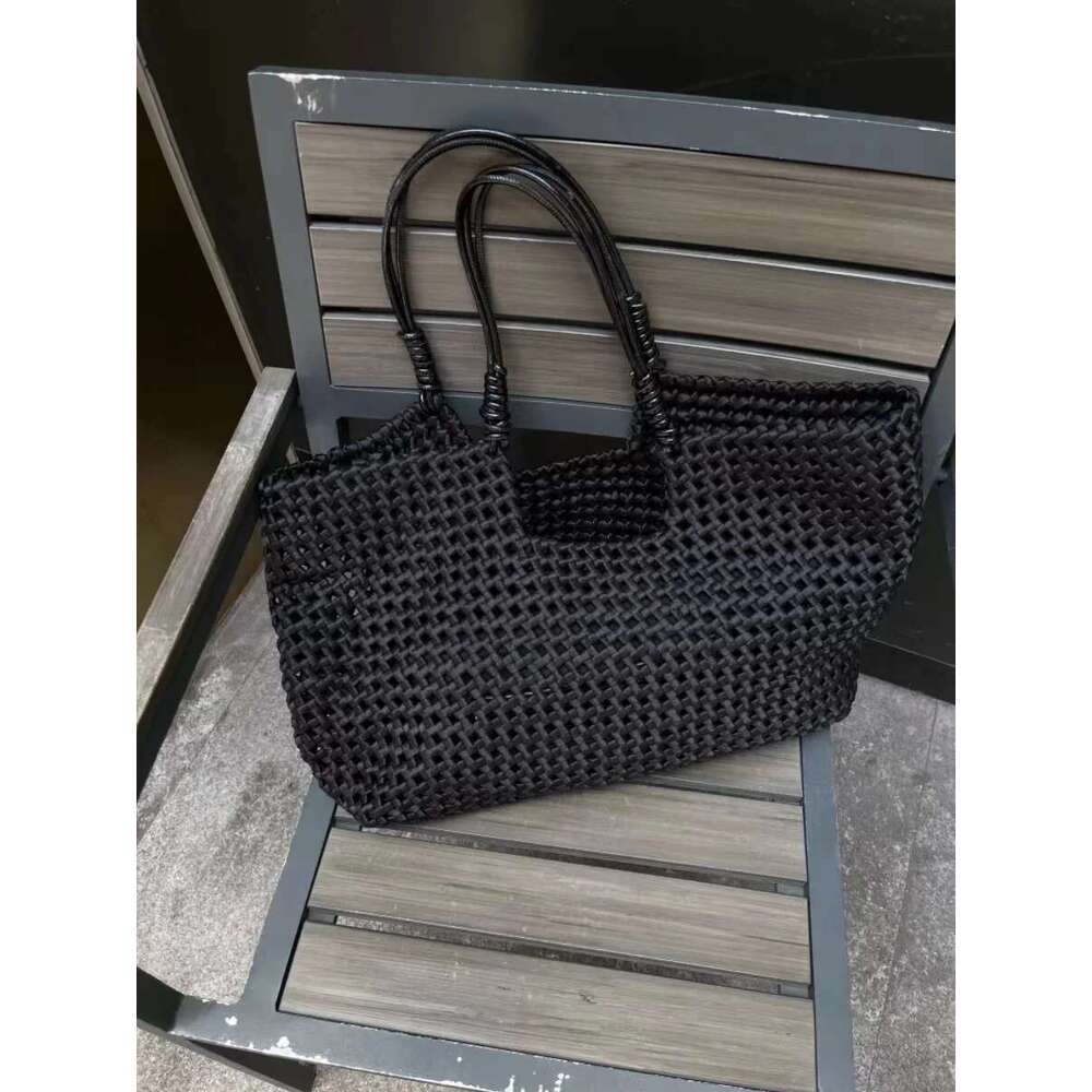 Large Capacity Tote For Women Designer Brand Mesh Woven Shoulder With Purse Fashion Trend Beach Bag
