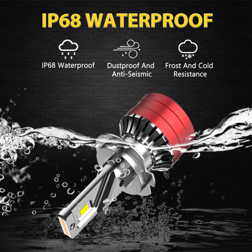 Car LED Headlights Auto Headlamps Bulbs Fog lights Super Bright IP68 Waterproof Original Fit XHP 3570 Chip 6000K 8000K High/Low Beam Plug and Play Fit - view 6
