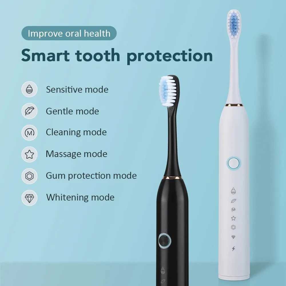 Intelligent Sonic Electric Toothbrush Adult Rechargeable Fully Automatic Whitening And Teeth Cleaning Device For Students Men C251121