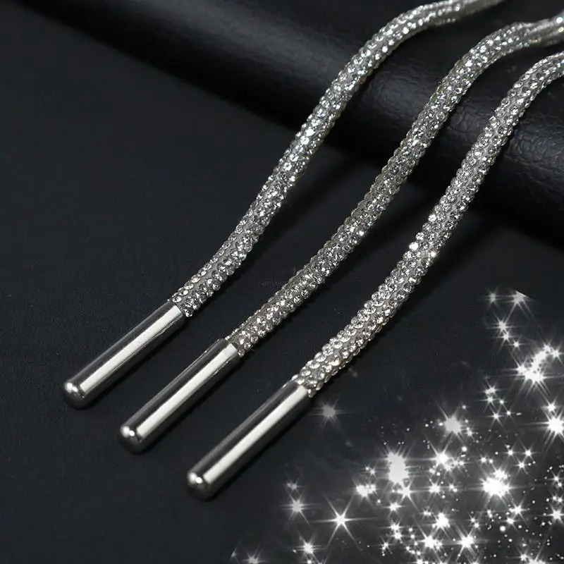 1Pcs Rhinestone Shoelaces y Rainbow Diamond Shoe laces Sneakers Laces Shoes Round Shoelace 100120140160CM DIY Strings 251121