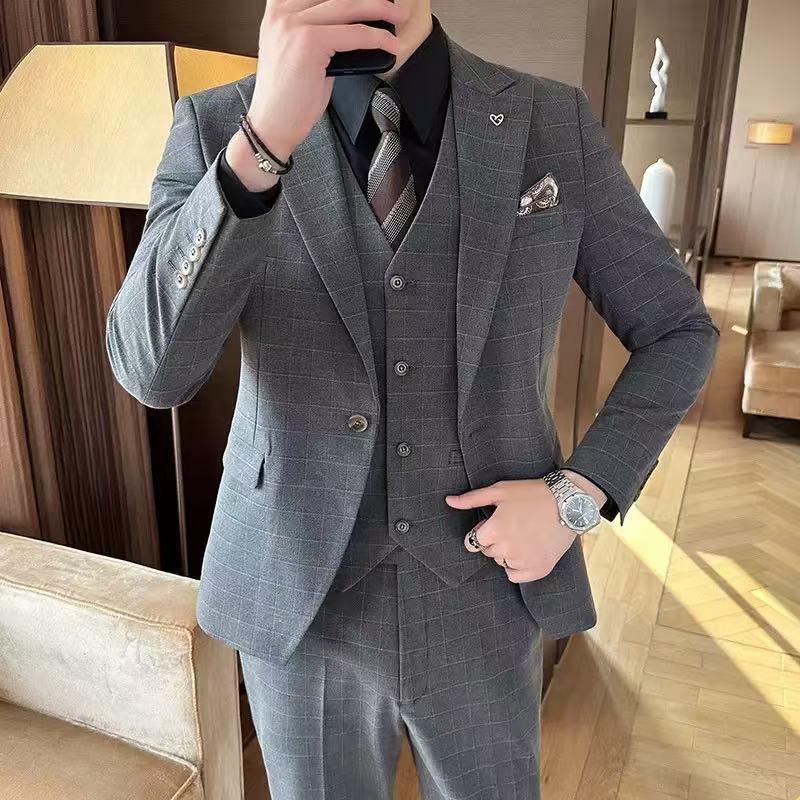 T2420 Premium Western-Style Suit Set for Men, Business Groom and Best Men