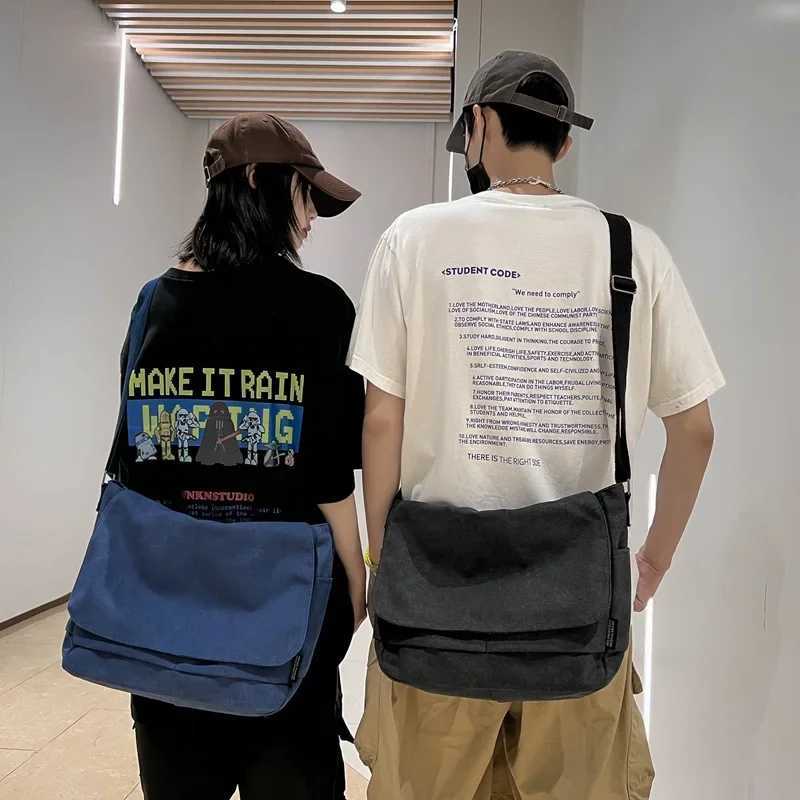 Fashion Men Fi Versatile Crossbody Bags Vintage Canvas Student Messenger Bag Brand Tooling Wind Shoder Bag Student postman sac Y251121