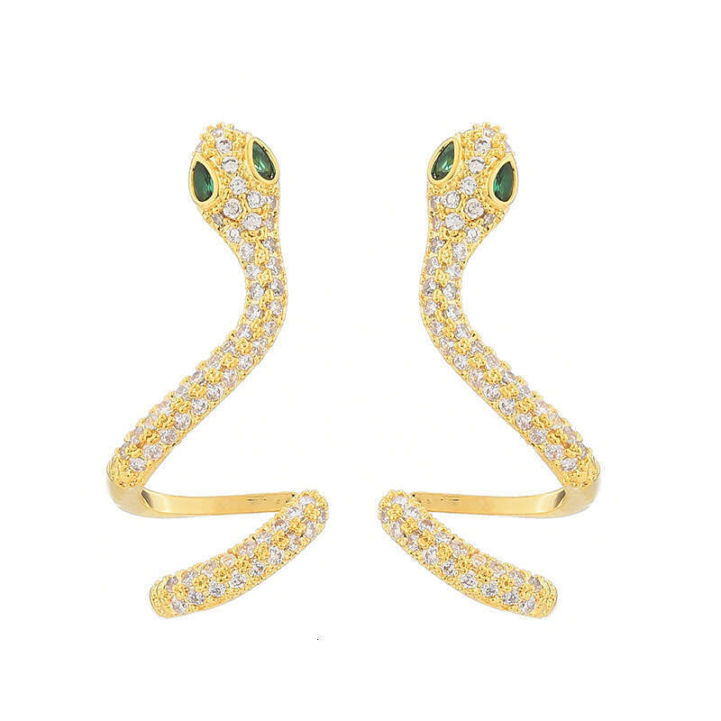 Personalized design, snake-shaped ear bone clip earrings, one-piece, elegant and high-end style, ear clip, simple and cold style ear accessories