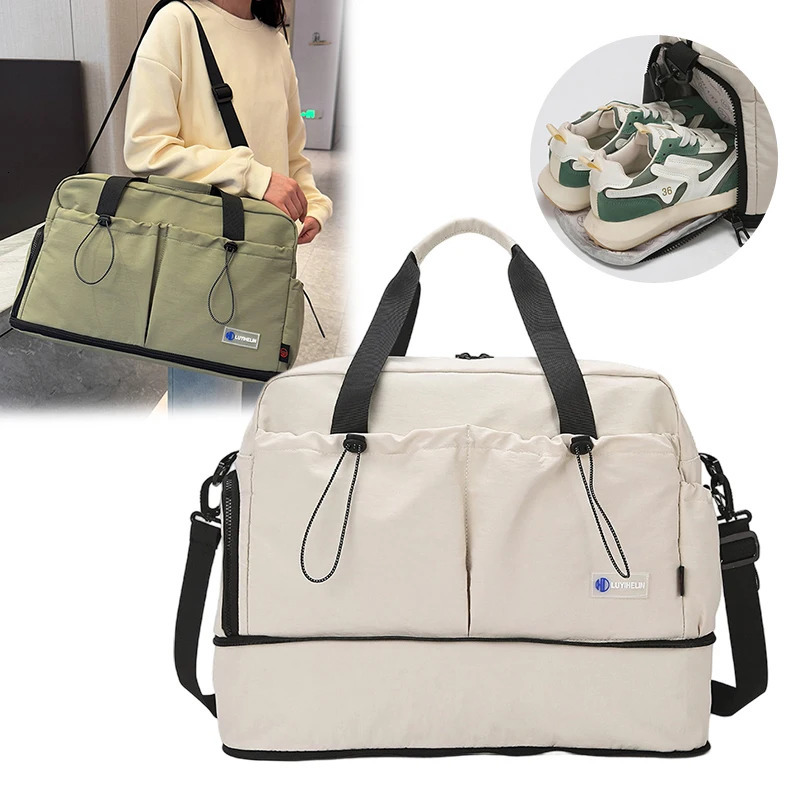 Multi-pocket Gym Bag Extensible Yoga Bags with Shoes Pocket Large Capacity Fitness Handbag Dry Wet Separation Sports Travel Pack 251114