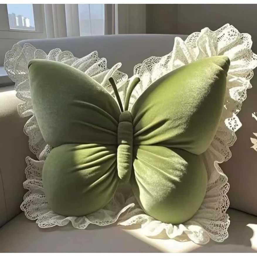 Butterfly Seat and Back Cushion Pad Home Decor Bed Chair Cushions Pads Support Velvet Sofa Couch Throw s Fluffy C251121