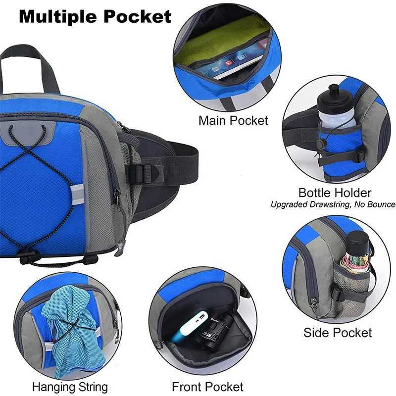 Fashion Mti-functial sports water bottle waist bag mens and wens universal running backpack outdoor hiking waist bag Y251121