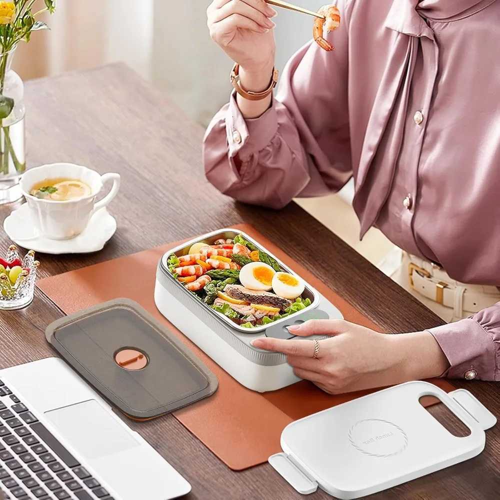 Cordless Electric Lunch Box 14000mAh Rechargeable Auto Heated Food Warmer for Adults Car Office TravelM251121