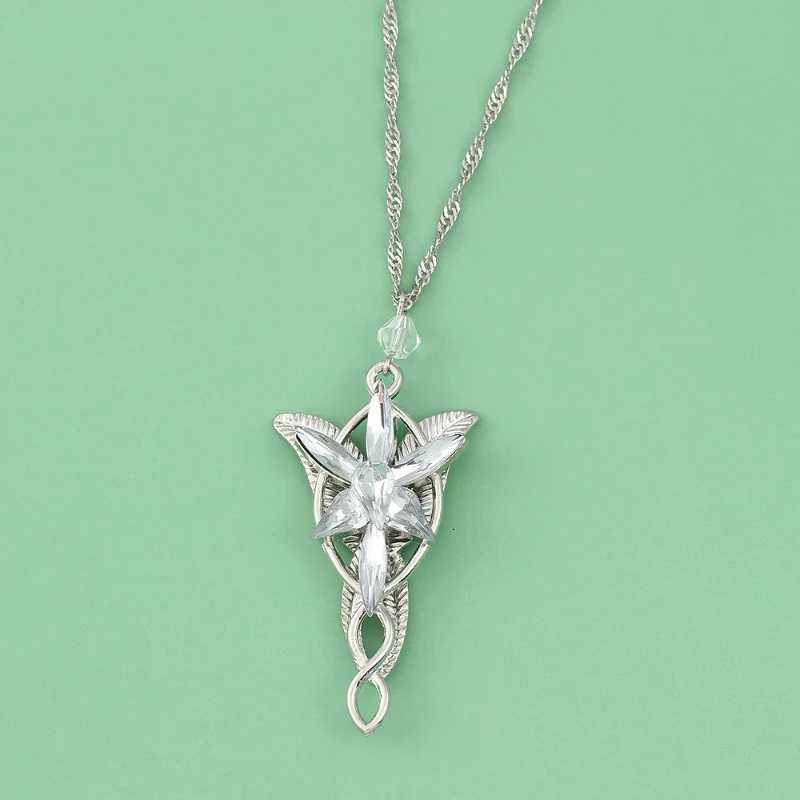 Film and Television Peripheral Lord of The Rings Crystal Necklace Elf Princess Cos PendantXJ251121
