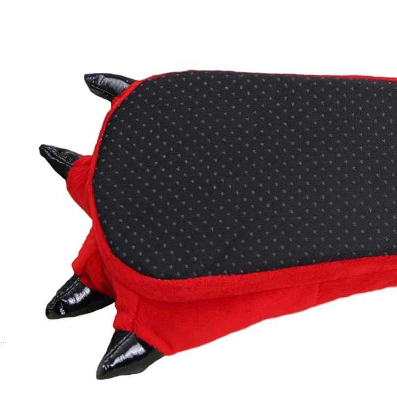 Cute Animal Paw Slippers For Boy Girl Fluffy Kids Cute Claw Slippers Fashion Soft Plush Warm Home Slipper Yellow Red Child ShoesW251121
