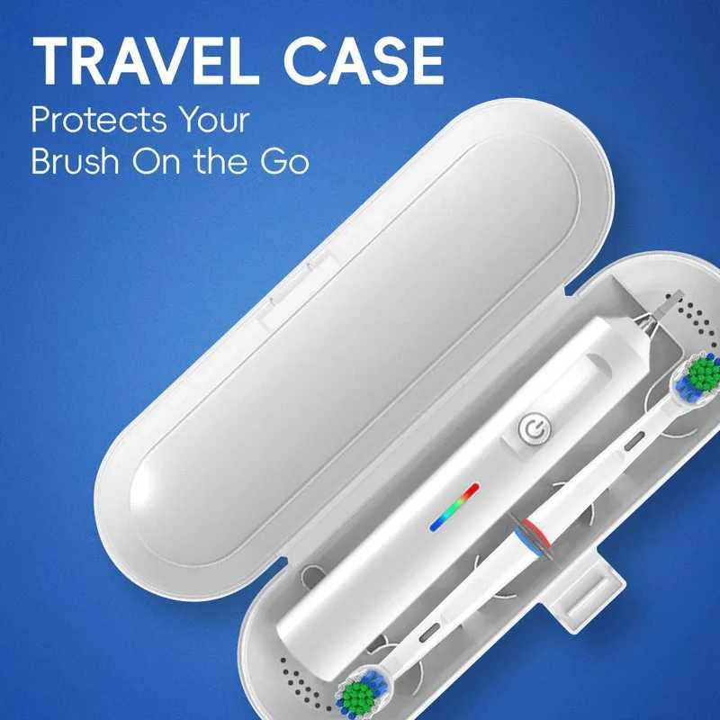 Smart Rotary Electric Toothbrush3 Modes Fast Rechargeable Electric Toothbrush with TimerTravel Case and 2 Brush Heads C251121