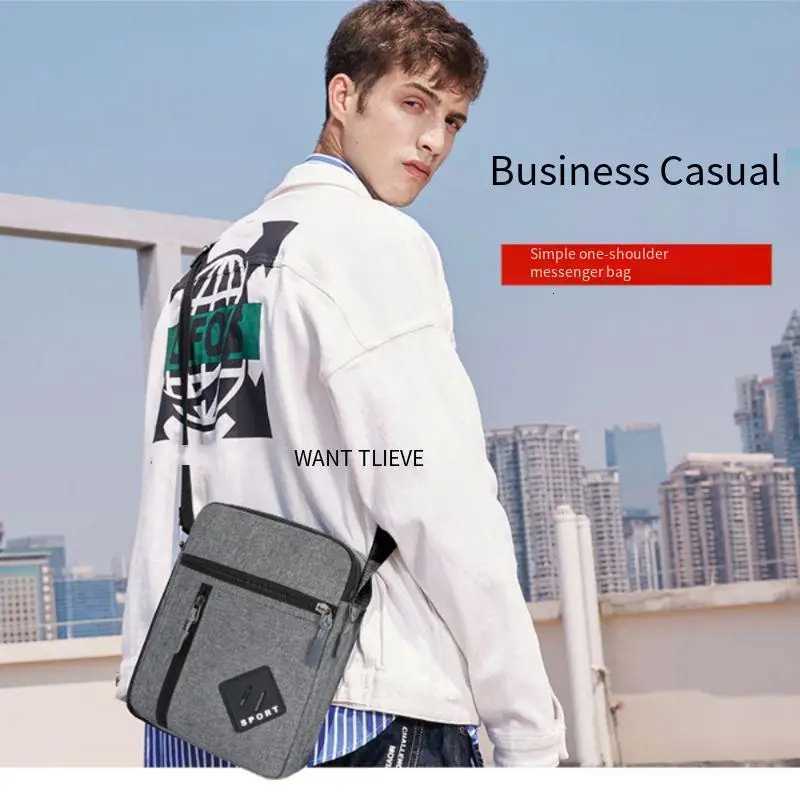 Mens Nylon Waterproof Oxford Fabric Crossbody Bag Single-Shoulder Casual Bag for MenT251121