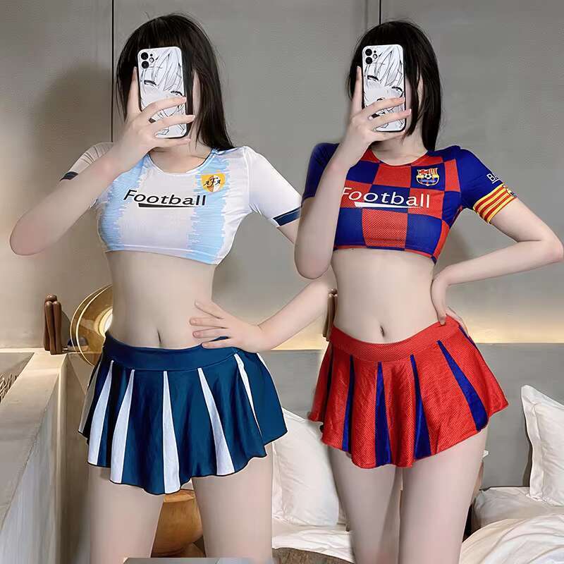 DHessentials Underwear female role-playing women's sports top+short skirt clothing 2 pcs sexy gerie set