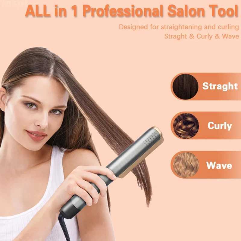 Professional 2-in-1 air Hair Straightener Wide Plate Electric Flat Iron Heating Hair Straightener K251121