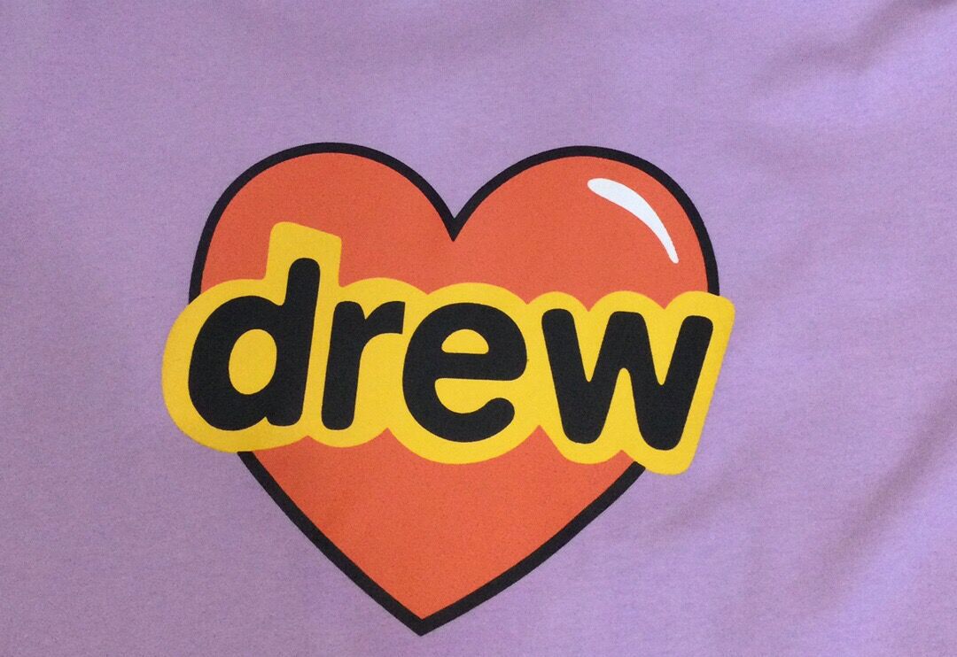 Drew House Drew Love Letter Logo Print Bieber Smiling Face Fashion Brand Loose Simple Versatile Couple Short Sleeve Women's T-shirt Men's