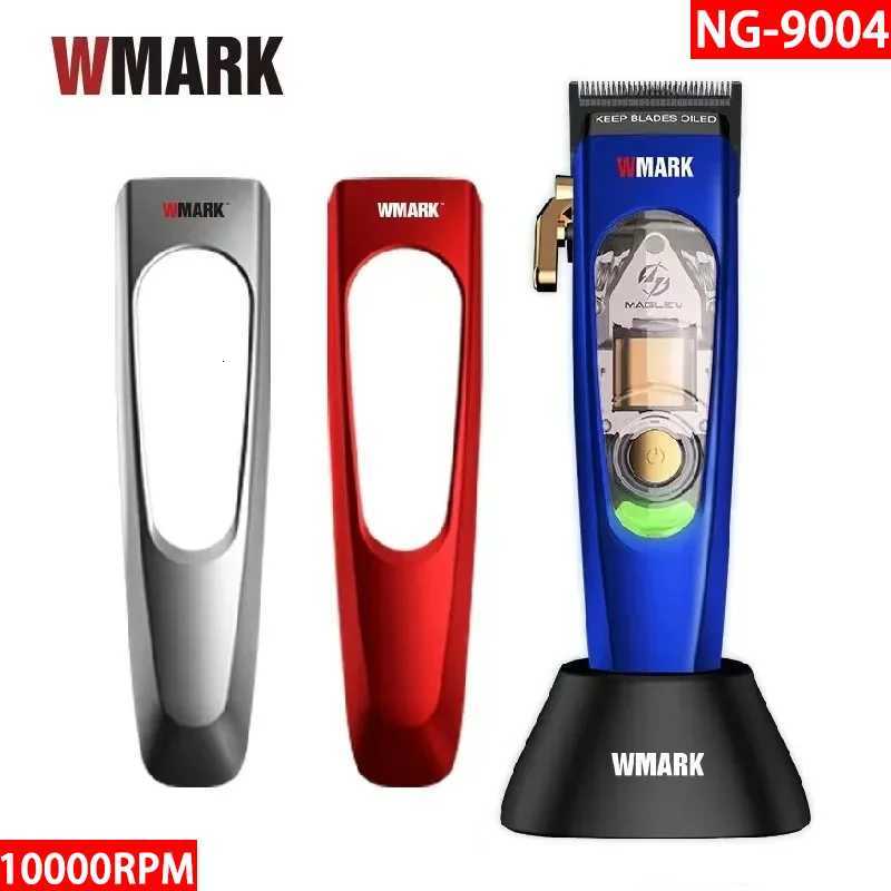 New WMARK NG-9004 Hair Clipper for MenMAGLEV Motor 10000RPMHair Cuter MachineCordless Rechargeable Edgers Clippers Withbase W251122