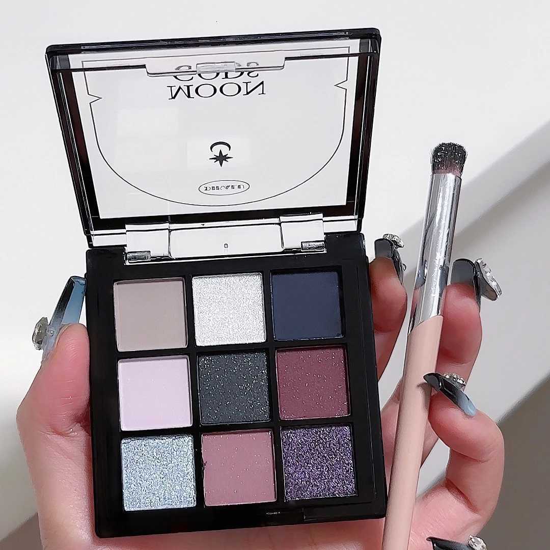 DIKALU New Utopia Moon Eye Shadow Tray Beads Matte Fine Flash Cold Tone Blue Purple Nine Palace Grid to Brighten the Sleeping SiT251122