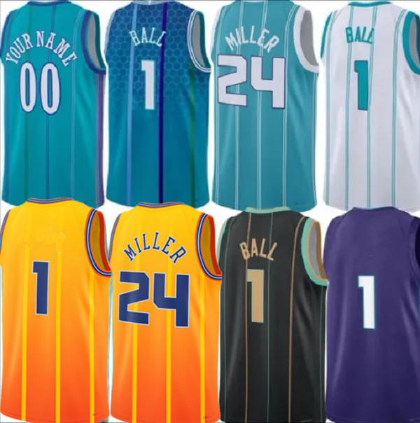 ball Basketball jerseys Hornet Brandon Miller Mann Miles Bridges Charlotte Hornetss Mark Williams jersey