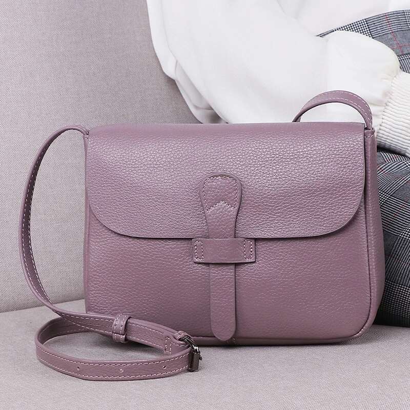 Genuine Leather Flap Crossbody Bags For Women Small Shoulder Messenger Bag Fashion Ladies Purses And Handbags Female Sac A Main Bag